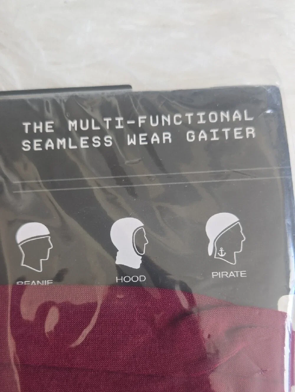 Hurley Maroon Multifunctional Seamless Gaiter